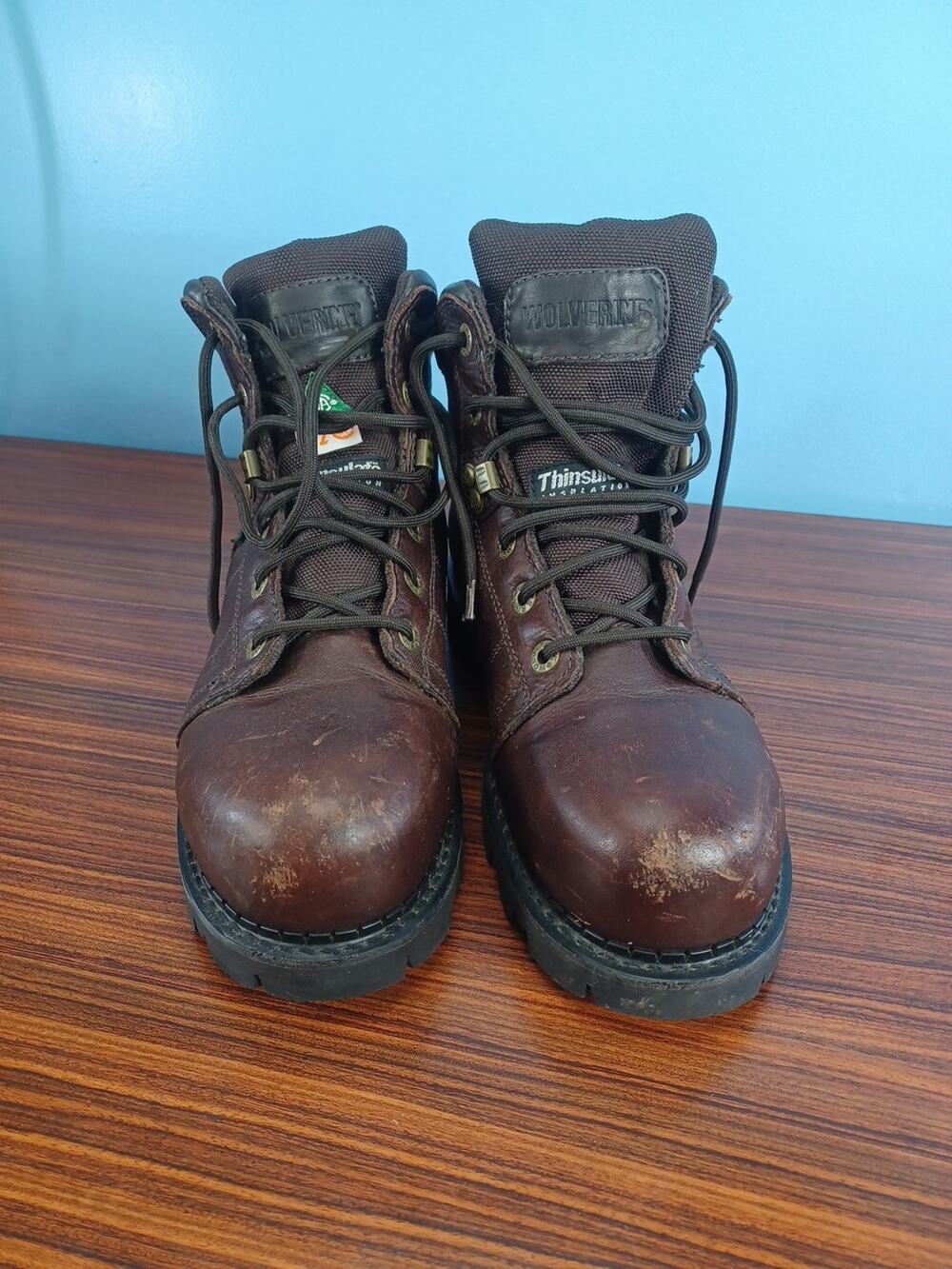 Wolverine Guardian CSA Steel Toe Work Boots Size 10 Oil Resistant Dark Brown